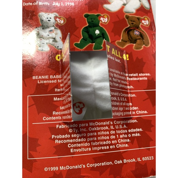 Maple the Bear Beanie Baby WITH RARE ERRORS Damaged Bubble - Picture 8 of 12